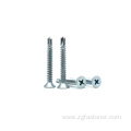 Blue White Zinc Cross Countersunk Head Self-drilling Screw